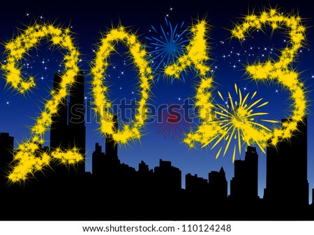 2013 New Year\'s Eve greeting card