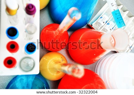 Medical theme: equipment, objects, laboratory.