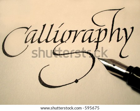 calligraphy pen and writing