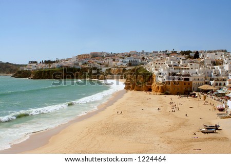 Fisherman\'s beach, Albufeira, Algarve, Portugal