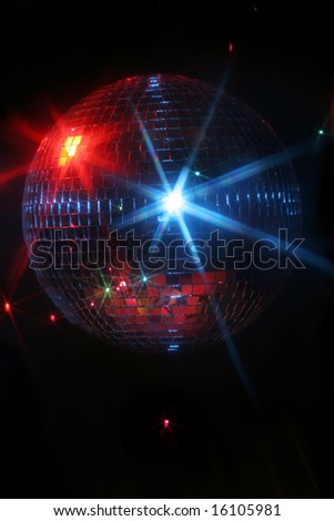 mirror disco ball giving off a party vibe at a discoteque