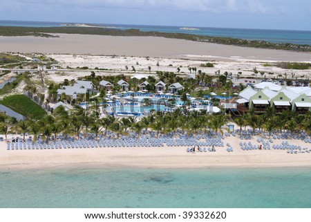 Shoreline Of A Beach In Grand Turk, Bahamas Islands Stock Photo ...