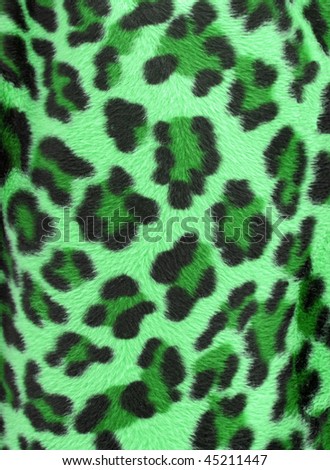 Green  and black camouflage faux fur leopard print backgound