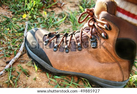 hiking boot close up