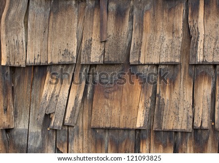 Fire singed barn wood shingles for background and textures.