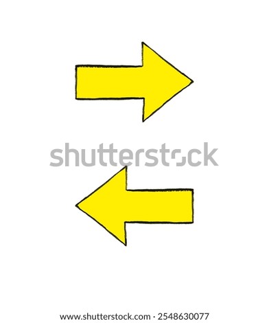 Image, Stock Photo Yellow Arrow Left Dirty