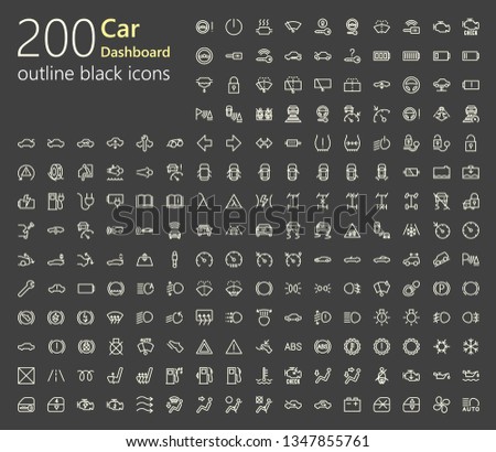 200 outline icons