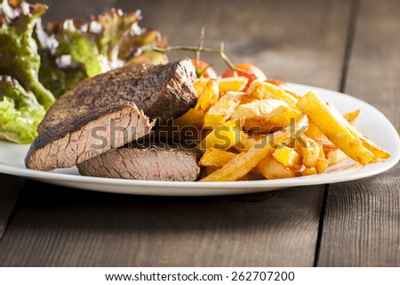 sirloin steak well-done