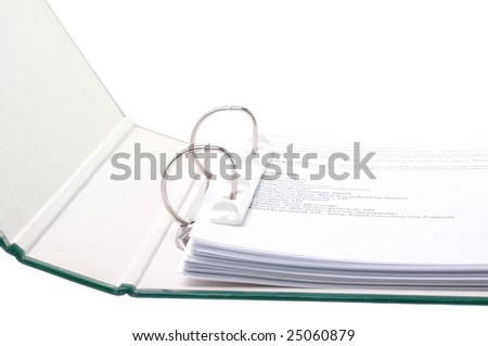 File binder on white background