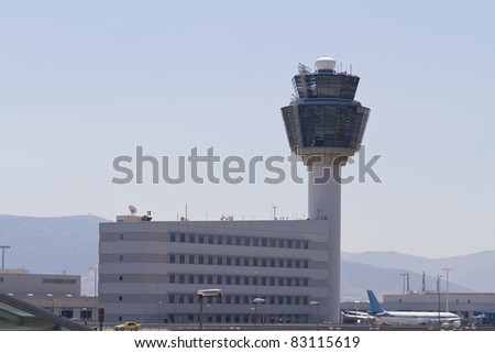 Air Traffic Control Tower (TWR) from Athens International Airport Eleftherios Venizelos