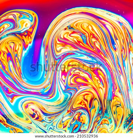 Abstract soap film closeup liquid shapes