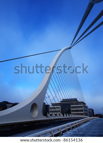 The Samuel Beckett Bridge, Dublin city.