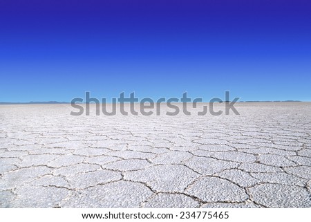 Salt lake of the desert of Uyuni, Bolivia
