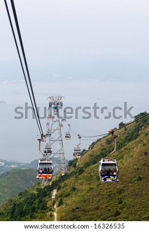 Stunning view from a cable car