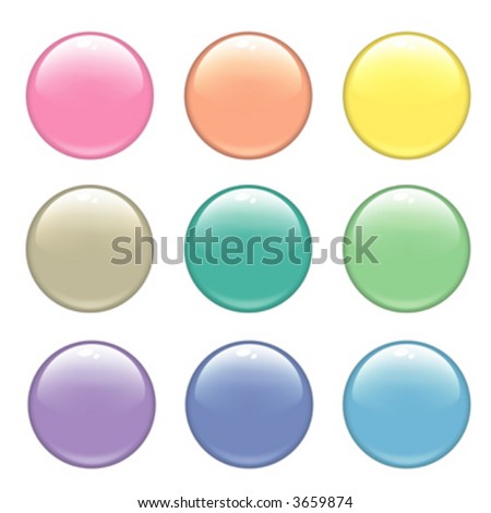 Glossy web buttons. Different colors