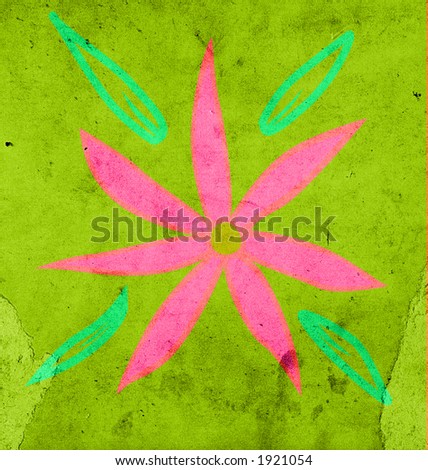 flower on grungy green background. visit my gallery and see all the series!