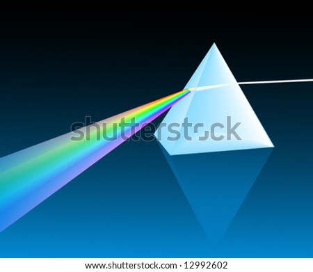 Ray Of Light Refracting Through A Pyramid Stock Vector Illustration ...