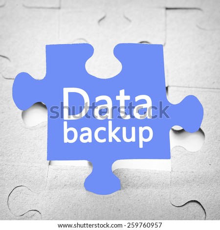 Data backup On puzzle. Data backup On puzzle,business background