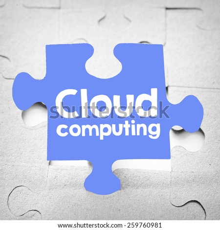 Cloud computing On puzzle. Cloud computing On puzzle,business background