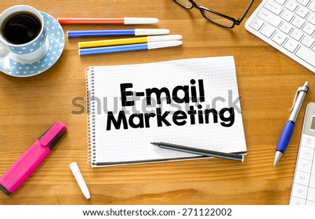 E-mail marketing and cup of coffee