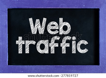 Web traffic On blackboard background
