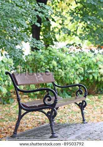 Bench in a park