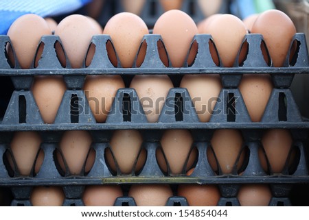 stack of fresh eggs