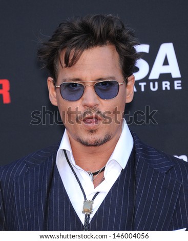 LOS ANGELES - JUN 22:  Johnny Depp arrives to the \'The Lone Ranger\' Hollywood Premiere  on June 22, 2013 in Hollywood, CA