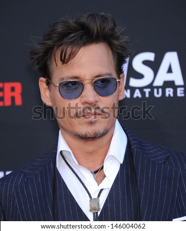 LOS ANGELES - JUN 22:  Johnny Depp arrives to the \'The Lone Ranger\' Hollywood Premiere  on June 22, 2013 in Hollywood, CA