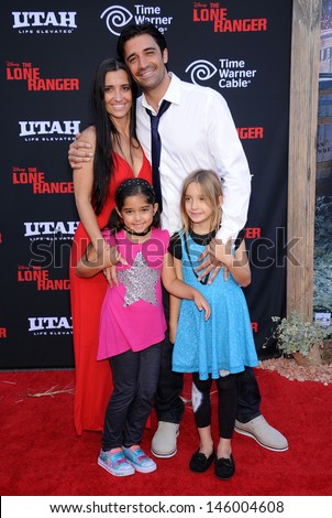 LOS ANGELES - JUN 22:  Gilles Marini, wife Carole & Kids arrives to the \'The Lone Ranger\' Hollywood Premiere  on June 22, 2013 in Hollywood, CA