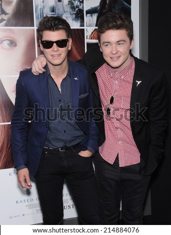 LOS ANGELES - AUG 20:  The Rixton Boys arrives to the \'If I Stay\' Hollywood Premiere  on August 20, 2014 in Hollywood, CA