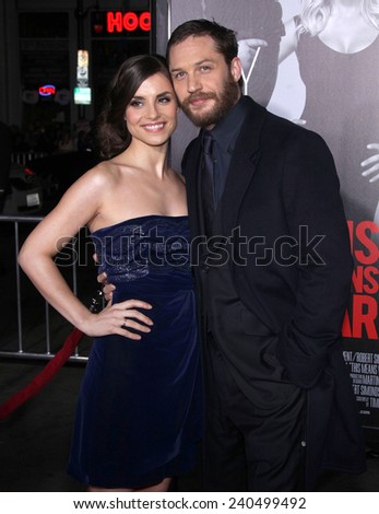 LOS ANGELES - FEB 08:  TOM HARDY & CHARLOTTE RILEY arrives to the \