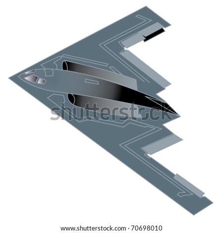 B-2 Military Bomber Airplane Jet. Stock Vector Illustration 70698010 ...