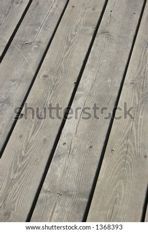 Grey wood deck.
