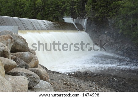 Avon River Dam on a spring day. (Nova Scotia)