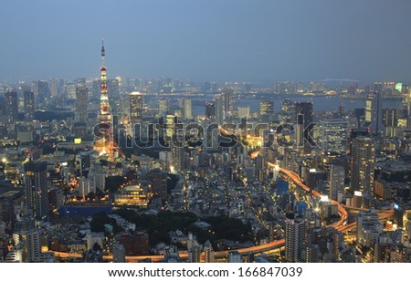 City of Tokyo by night