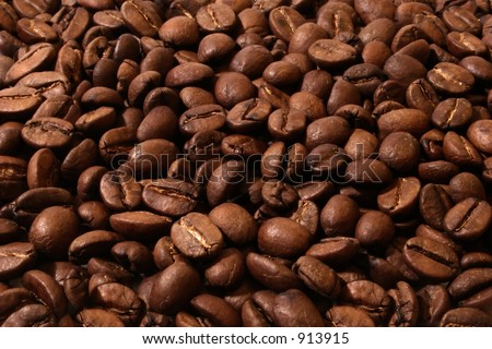 Full frame of coffee beans