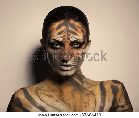 Sexy Tiger Woman Stock Photo 87686419 : Shutterstock