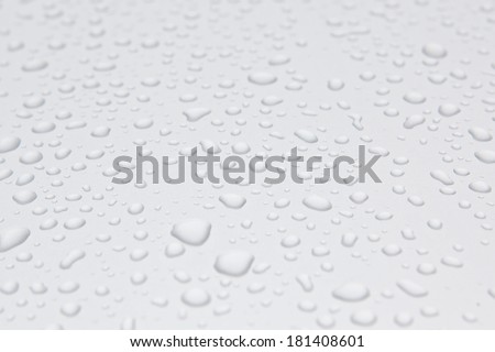 Abstract background. Drops of water on the silver material.
