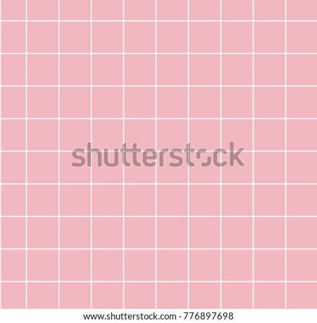 Pink background with white grid. Backdrop for trendy design, modern collage, creative art
