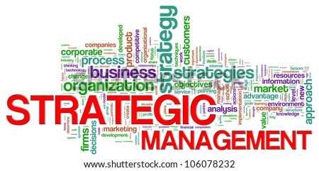 Illustration Of Wordcloud Representing Strategic Management Concept ...