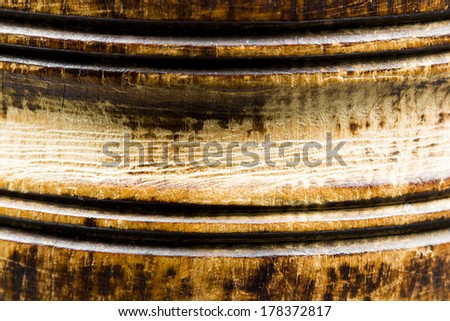 wood texture with sculpted pattern, scratches and cracks
