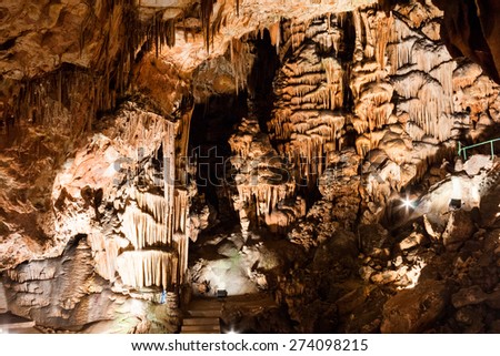 Scene from the amazing bulgarian cave Saeva Dupka