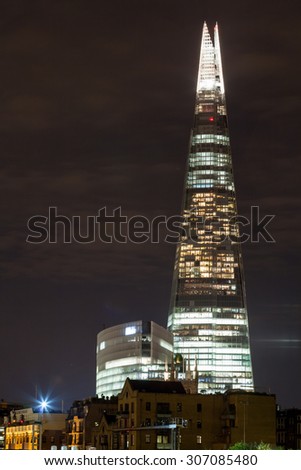 23. 07. 2015, LONDON, UK, London nights with Shard tower