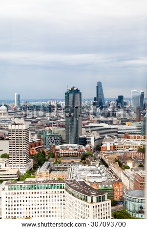 22.07.2015, LONDON, UK. Panoramic view of London from London Eye