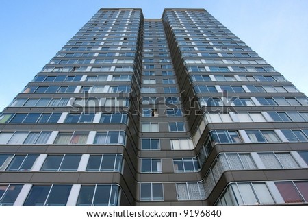 High-rise block of flats in Paris, France