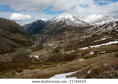 Mountain landscape, Pyrenees mountains
