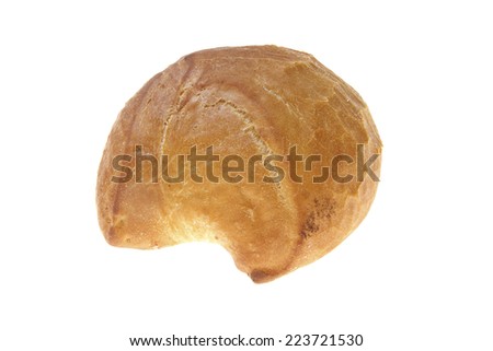 Bakery product photographed on isolated on white background