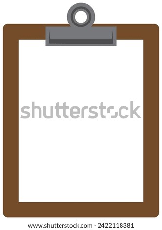 A flat vector cartoon clipboard with room for copy