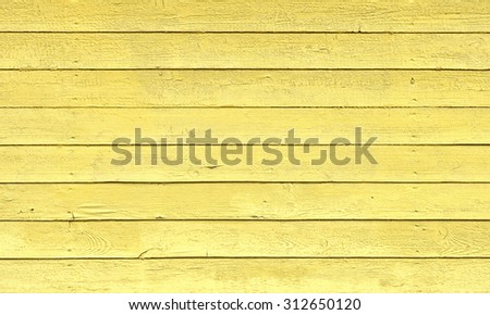 Yellow Painted Wood Planks as Background or Texture, Natural Pattern